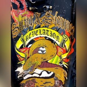 Women’s black Rocker/Biker shirt size -M